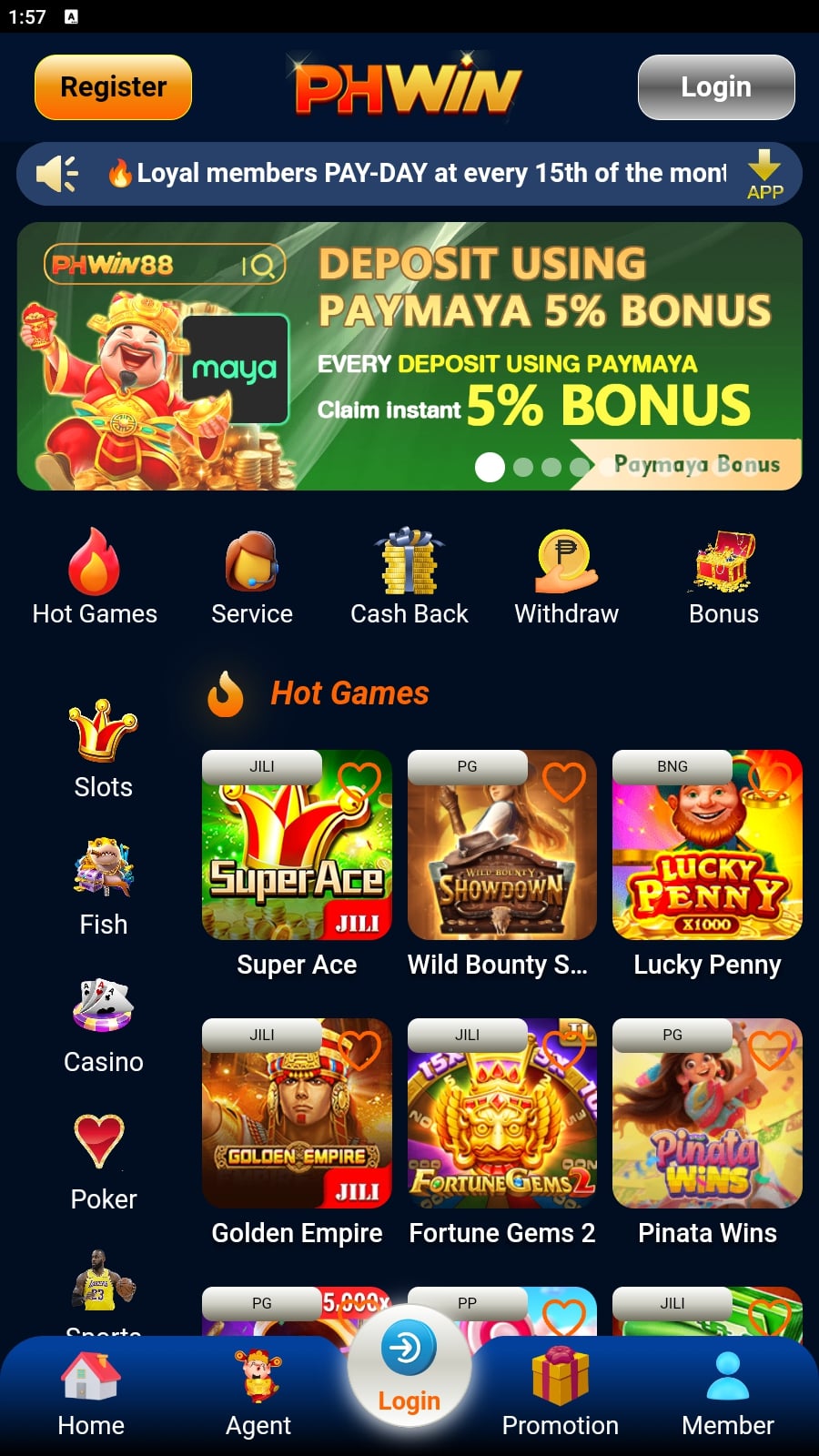 Open the Phwin app